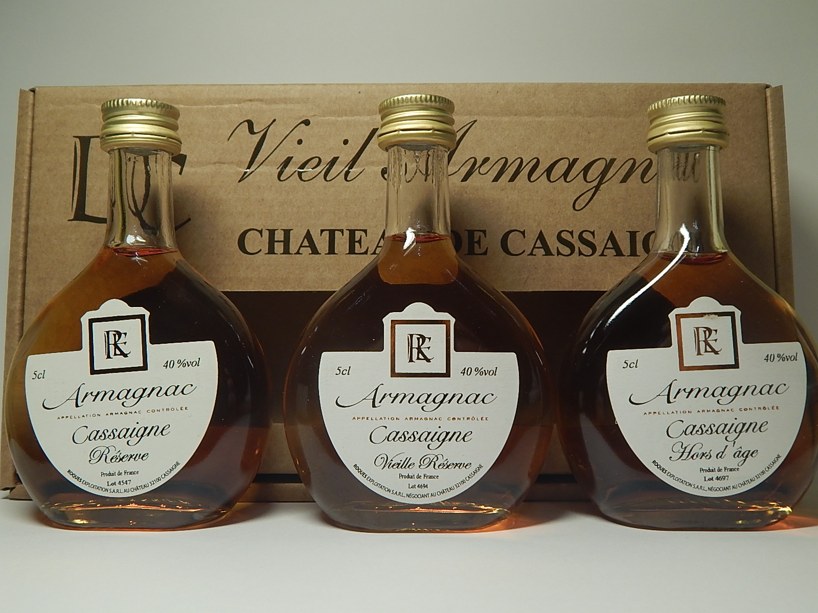 CHATEAU DE CASSAIGNE Reserve - Vielle Reserve - Hors d´Age Armagnac